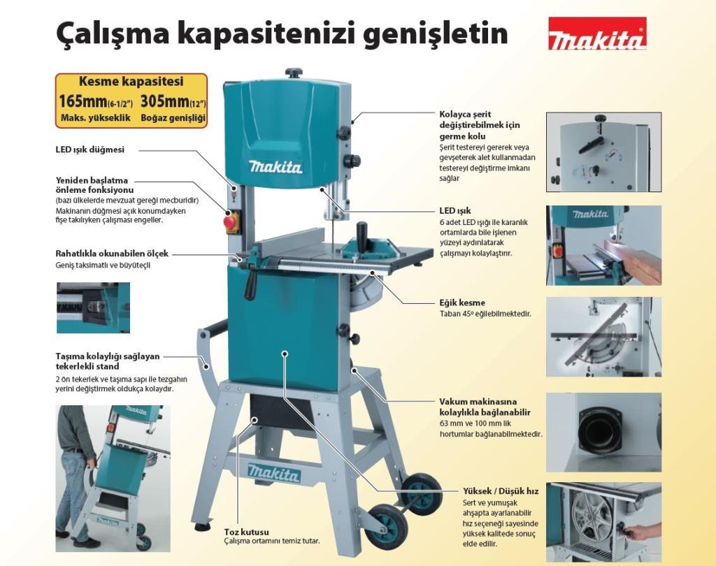 MAKİTA LB 1200 F Elektrikli Şerit Testere Makinası 900 Watt nasıl kullanılır