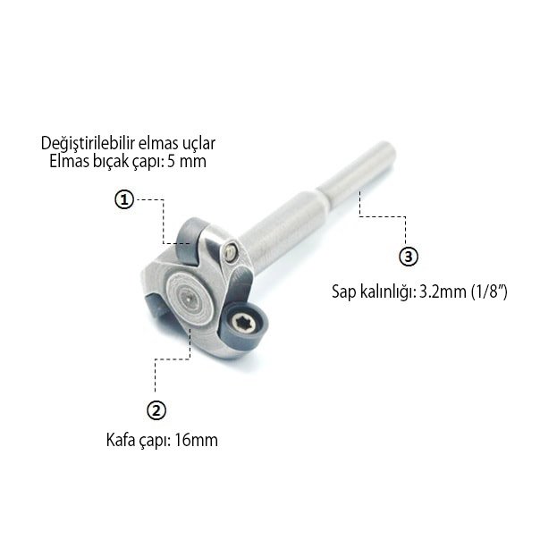 Manpa DCR Mini Ahşap Oyma Aparatı Yuvarlak Elmas - 3.2 mm Sap nereden bulurum