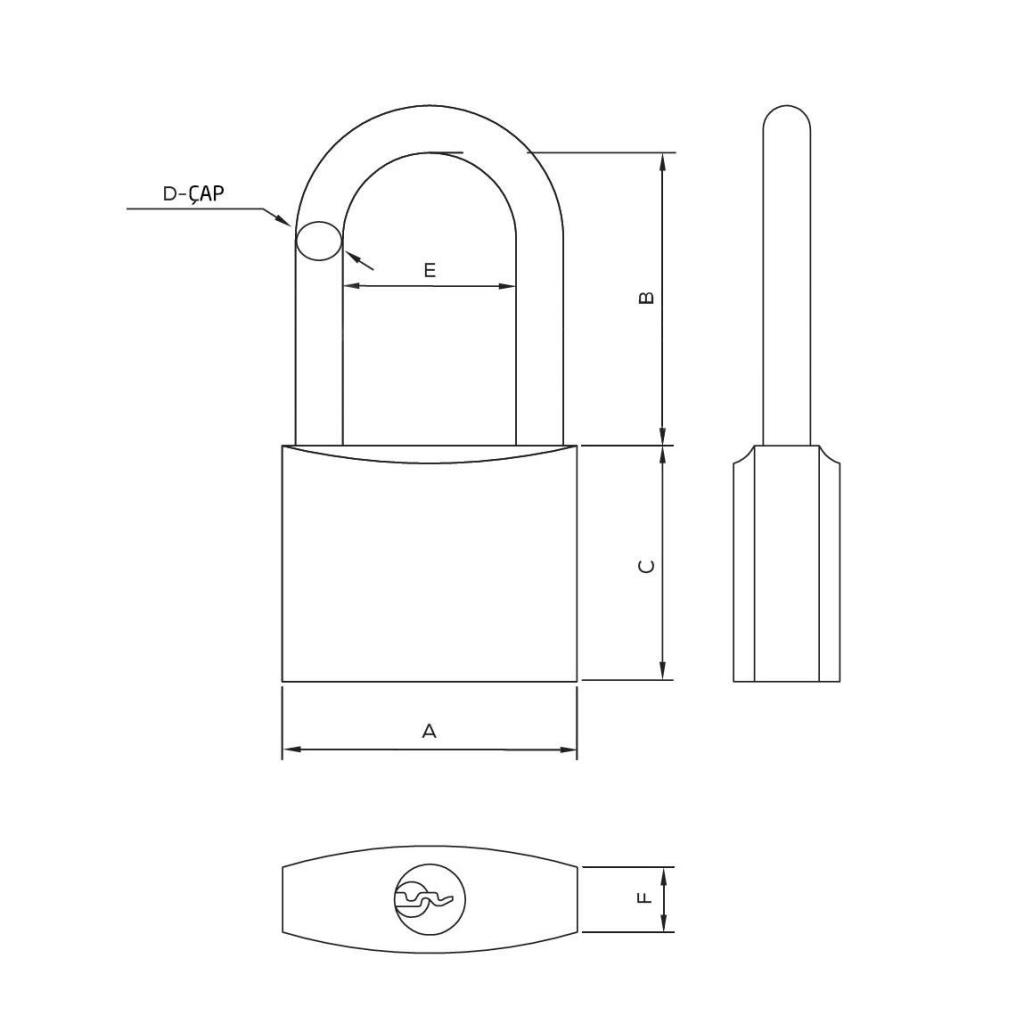 Master 500916 Uzun Asma Kilit Sarı Kaplama 32 mm nasıl kullanılır