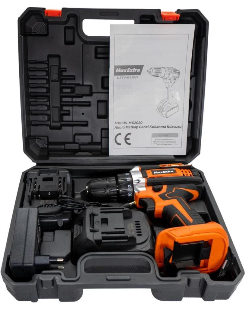 Max Extra MX1815 Matkap Vidalama Çift Akülü 18 Volt 1,5 Amper nasıl kullanılır