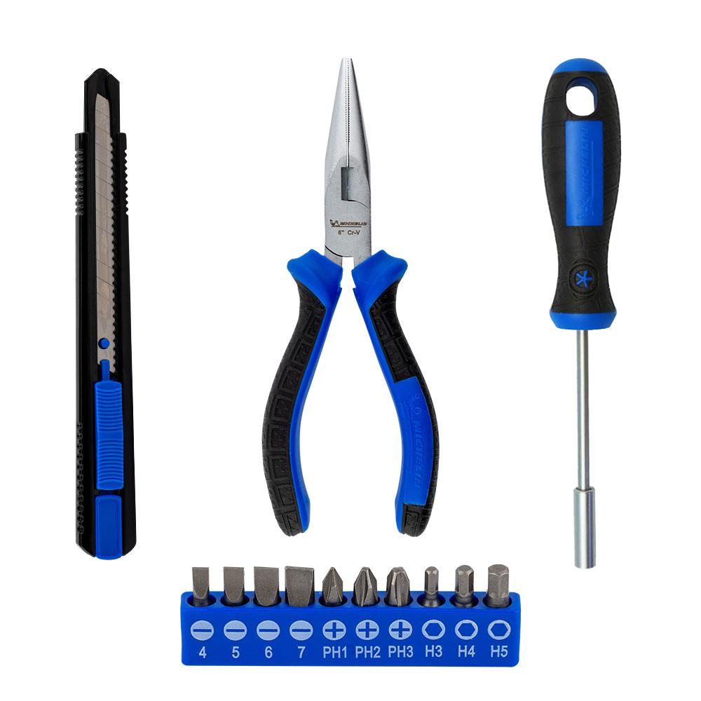 Michelin MC33320 13 Parça CR-V Kargaburnu + Maket Bıçağı Bits Tornavida Seti nasıl kullanılır