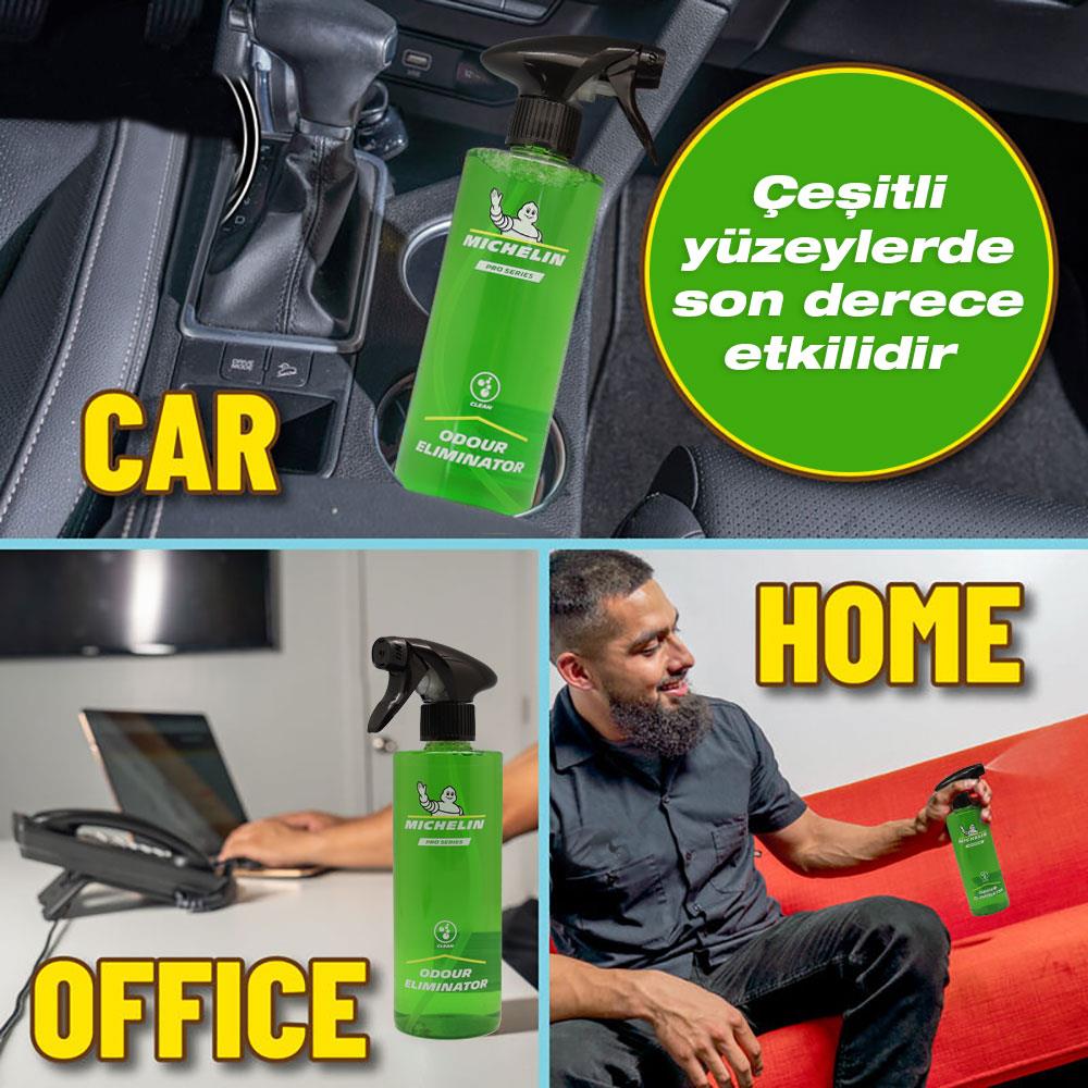 Michelin MC33566 500ml PRO Serisi Koltuk, Döşeme, Halı, Klima Havalandırma Koku Giderici Sprey ne işe yarar