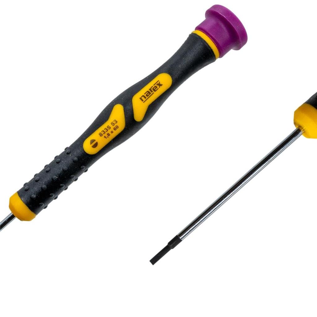 Narex 833553 Elektronikçi Tip Klemens Düz Uçlu Tornavida 1.8x60 mm nasıl kullanılır