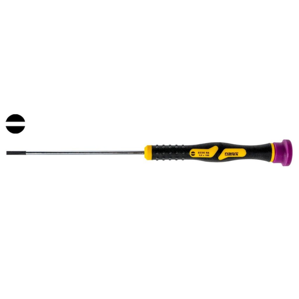 Narex 833555 Elektronikçi Tip Klemens Düz Uçlu Tornavida 3x100 mm fiyatı