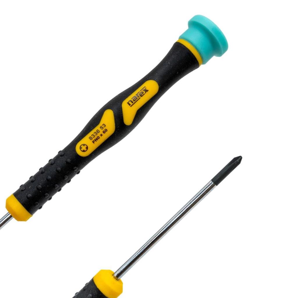Narex 833653 Elektronikçi Tip Klemens Yıldız Uçlu Tornavida Ph0x60 mm nasıl kullanılır