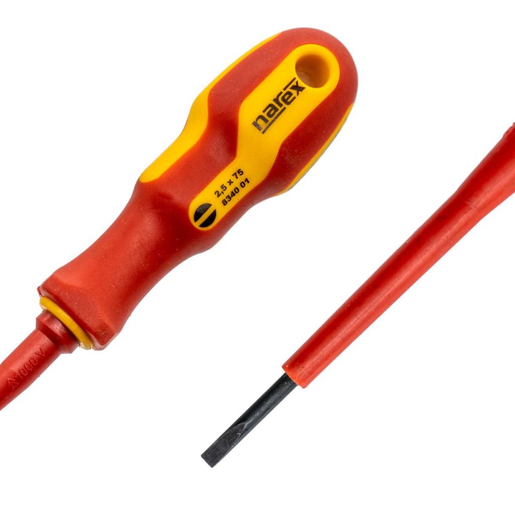 Narex 834001 Slim Serisi Elektrikçi İzoleli Düz Tornavida 2.5x75 mm nasıl kullanılır