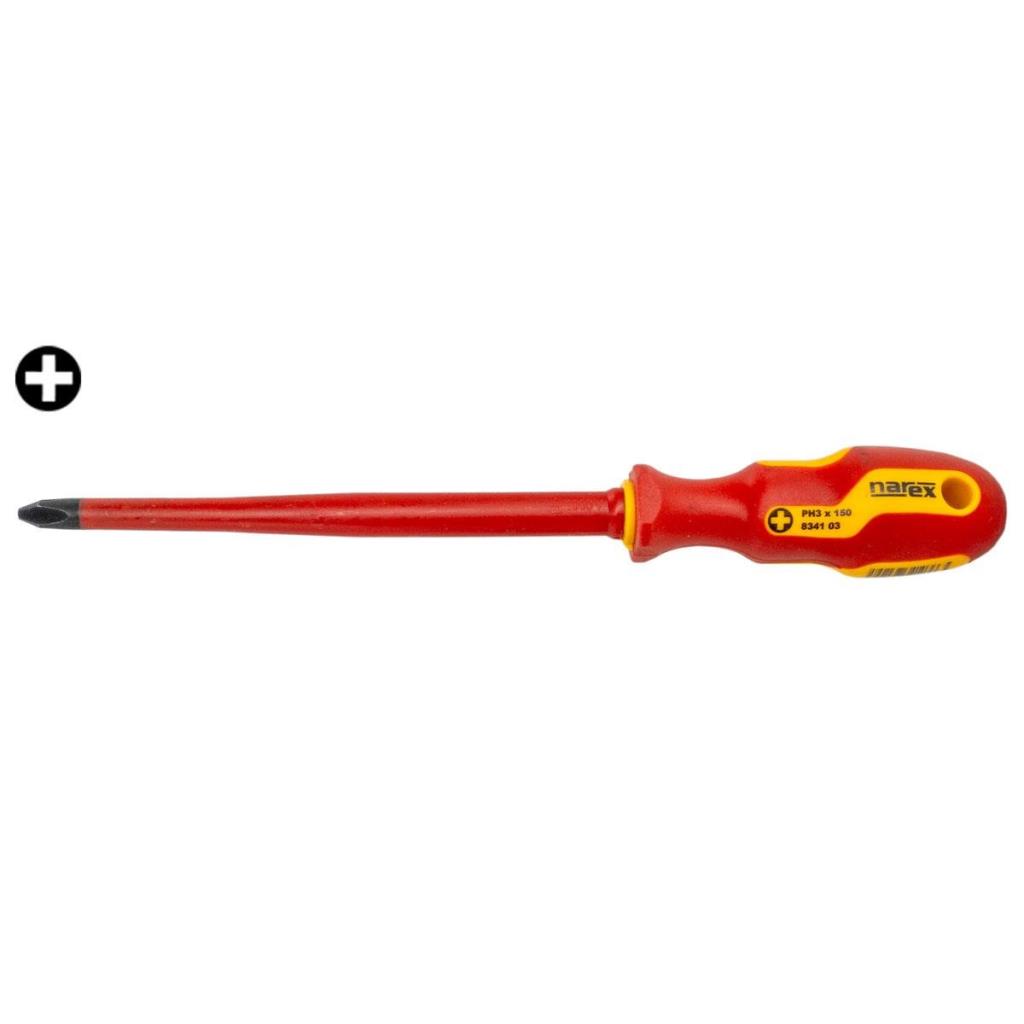 Narex 834103 Slim Serisi Elektrikçi İzoleli Yıldız Tornavida Ph3X150 mm fiyatı
