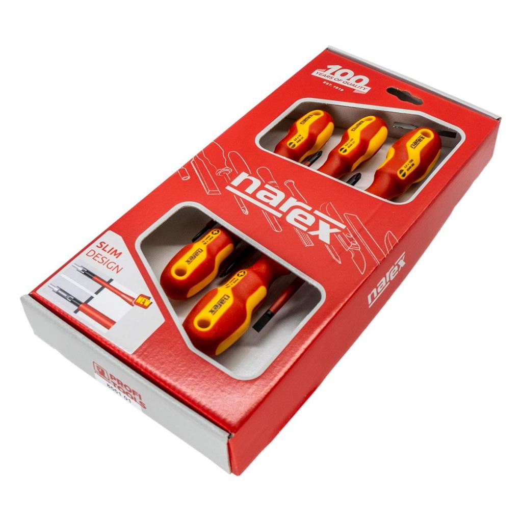 Narex 855101 Slim Serisi Elektrikçi İzoleli Düz/Yıldız Tornavida Takımı 5 Parça nasıl kullanılır