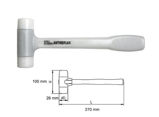 NAREX 875151 Antireflex Geri Tepmesiz Plastik Çekiç 270 mm nasıl kullanılır