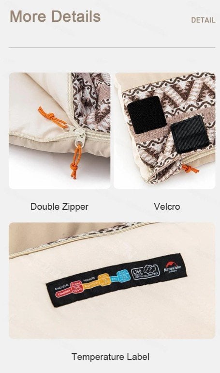 NATUREHIKE L150 Pamuklu Uyku Tulumu (Kristal-Sağ) ne işe yarar