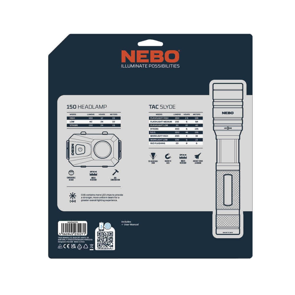 NEBO Tacslyde 300 Lümen Fener + 150 Lümen Kafa Feneri Seti (NE 6746CP3) nereden bulurum