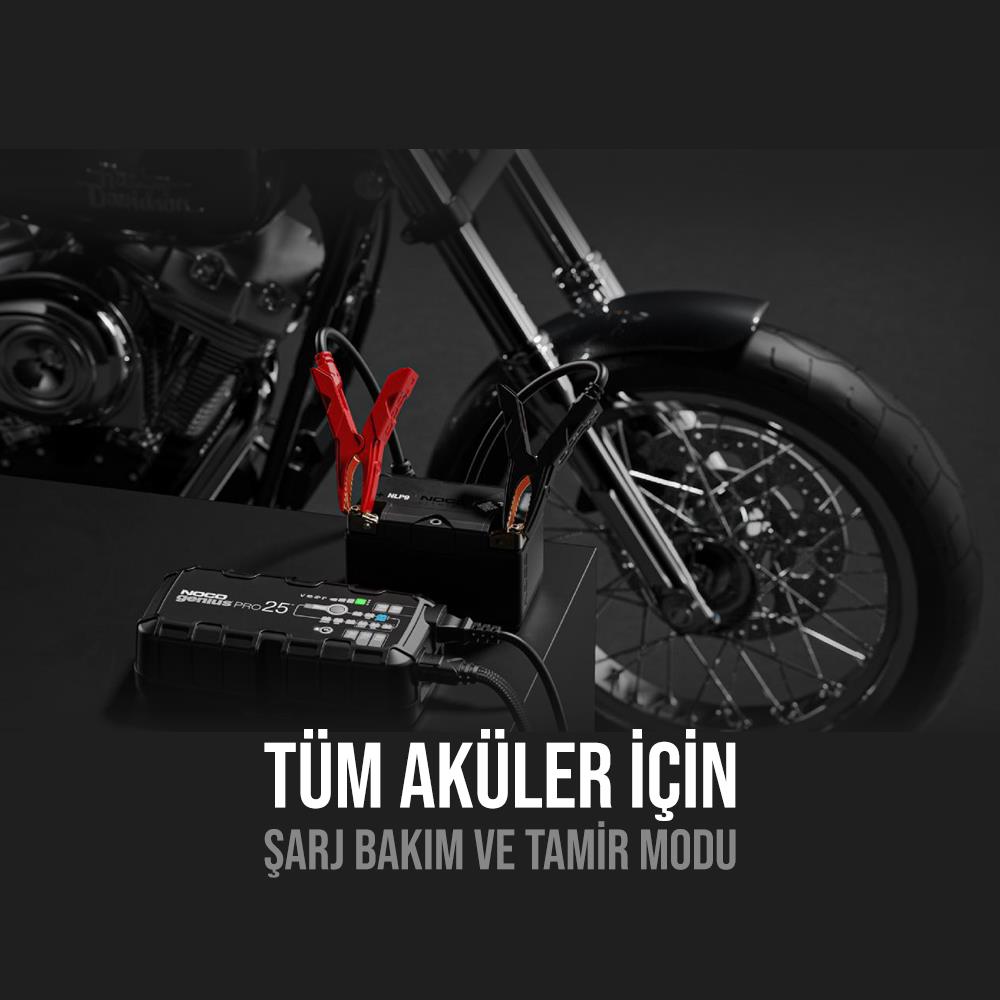NOCO GENIUSPRO25 6V/12V/24V 1000A Akıllı Akü Şarj ve Akü Bakım/Desülfatör/Power Supply ne işe yarar