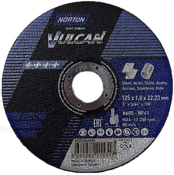 NORTON 125x1 mm Inox Kesme Taşı (Vulcan Plus) fiyatı
