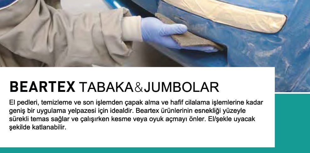 NORTON BEARTEX 230x280 mm Tabaka Scotch Brite Keçe Elyaf Zımpara nereden bulurum
