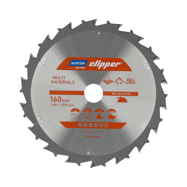 NORTON Clipper Ahşap için 160x20 mm 18 Diş Elmas Daire Testere Bıçağı fiyatı