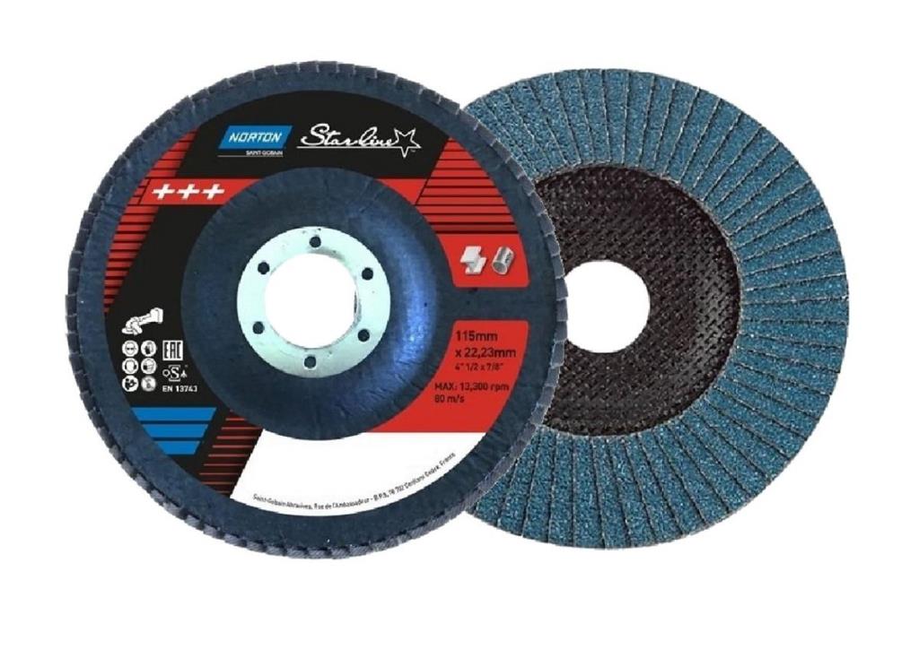 NORTON Starline 115 mm Flap Disk Zımpara Mavi ZR (Kum Seçiniz) fiyatı