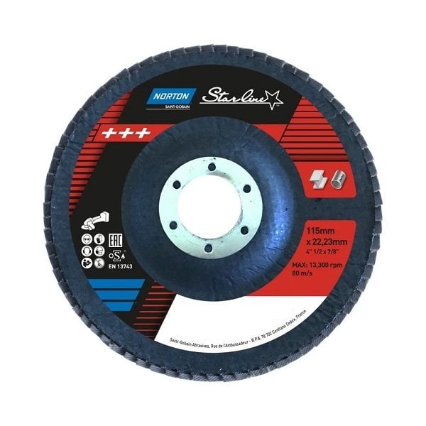 NORTON Starline 115 mm Flap Disk Zımpara Mavi ZR (Kum Seçiniz) nereden bulurum