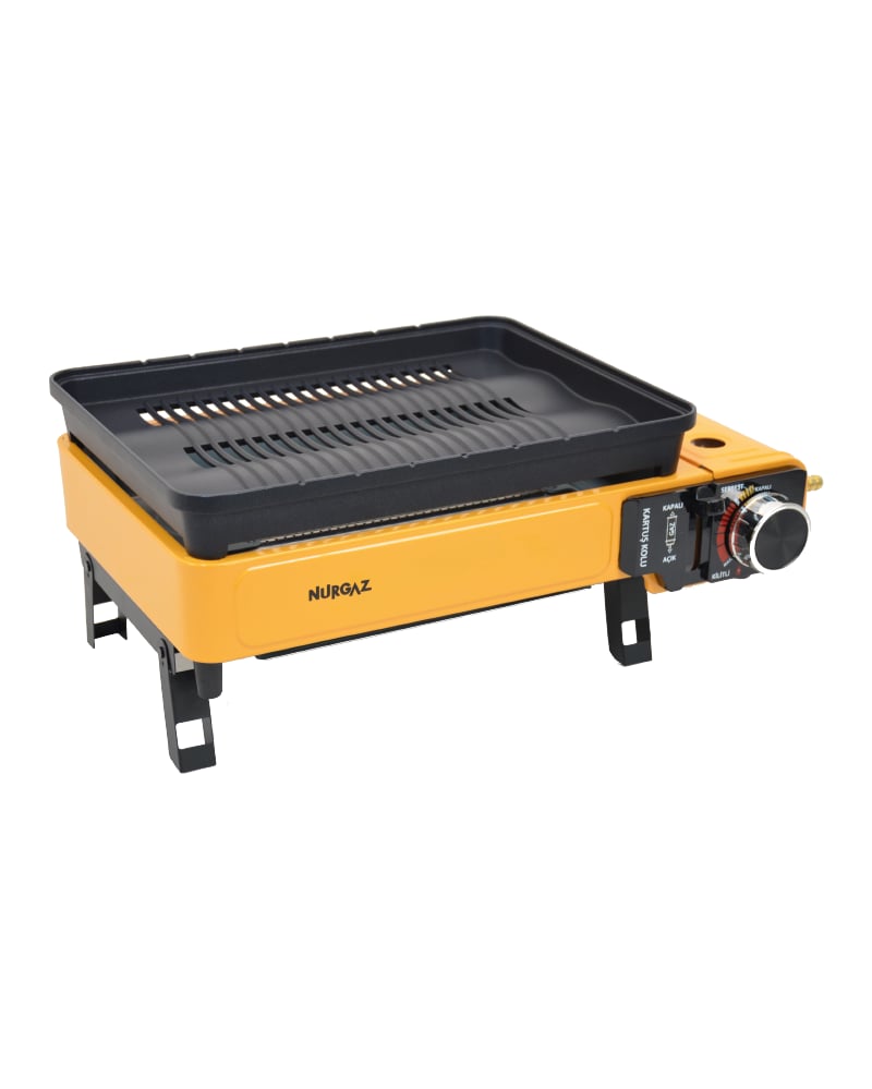 NURGAZ NG 500 Portatif Gazlı Barbekü Ve Pişirme Seti (Sarı) nasıl kullanılır