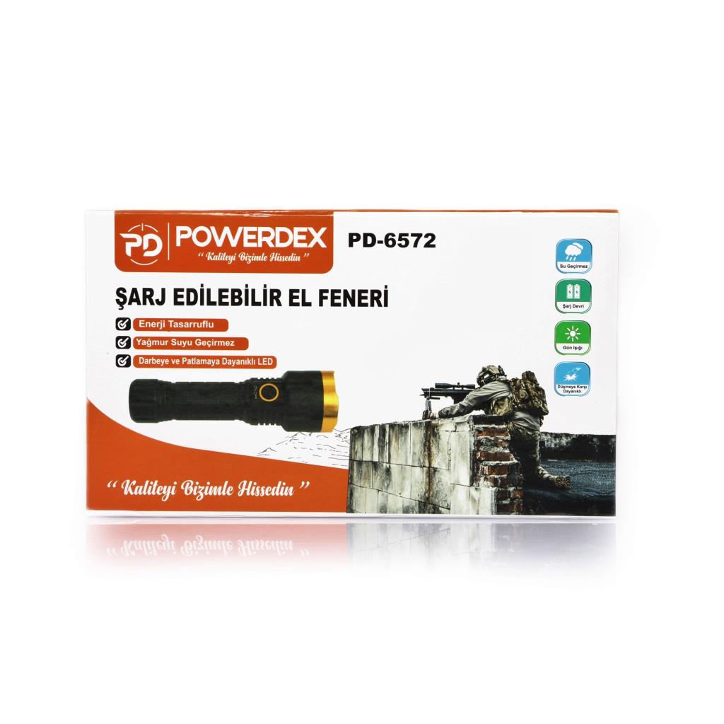 POWERDEX Şarjlı Waterproof El Feneri (PD-6572) nereden bulurum