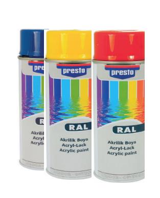Presto Ral 9005 Parlak Derin Siyah 400 ml fiyatı