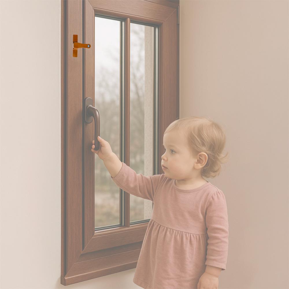 Pvc Pimapen Kapı Pencere Pimli Güvenlik Mandalı - Kahverengi ne işe yarar