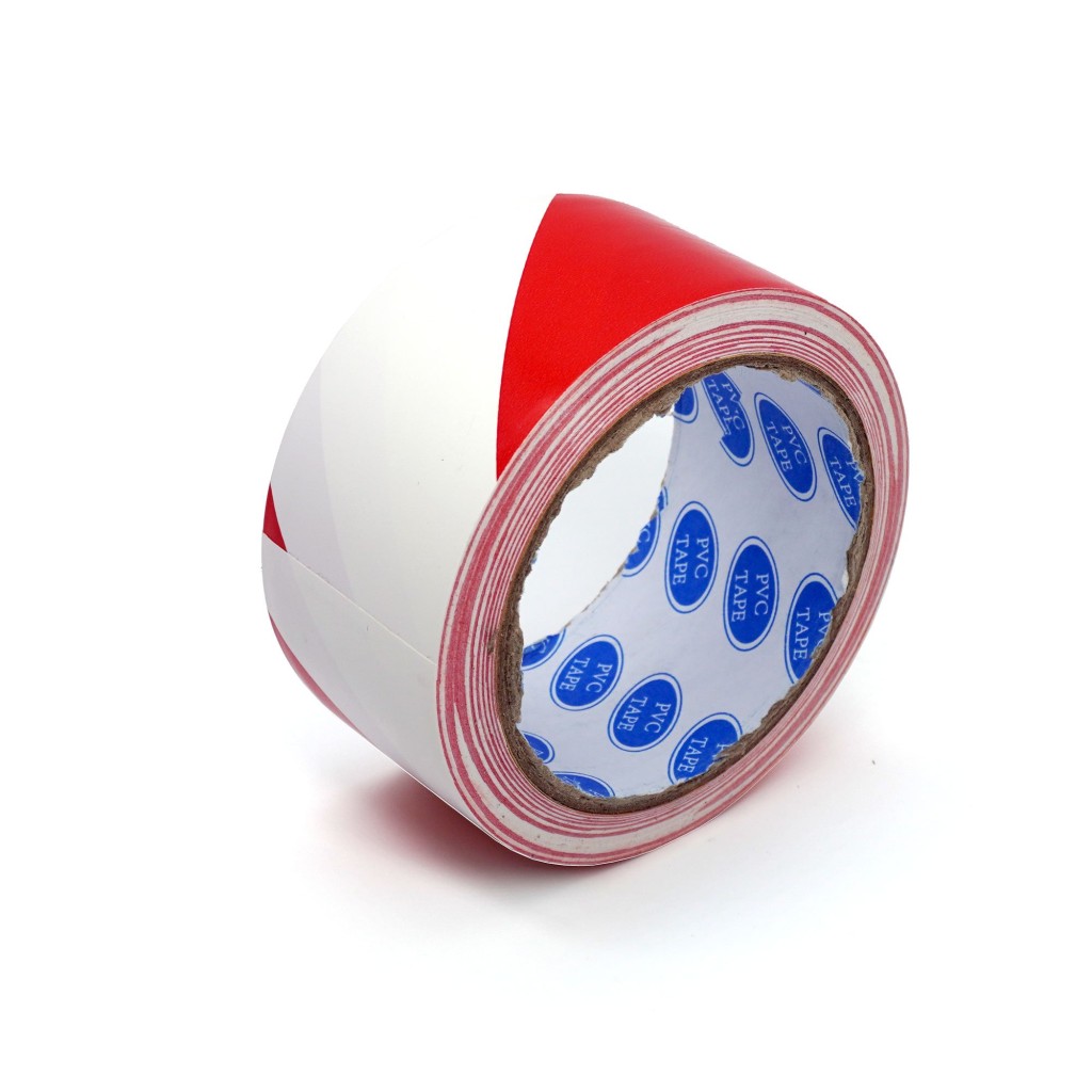 Pvc Yer İşaretleme Bandı Kırmızı Beyaz Bant 50 mm x 30 mt nasıl kullanılır