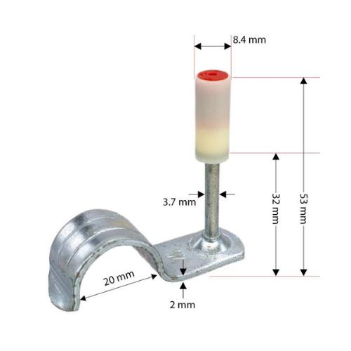 Red Hit MX004 20mm Boru Sabitleme Kelepçeli Barutlu Çivi (80 li Paket) ne işe yarar