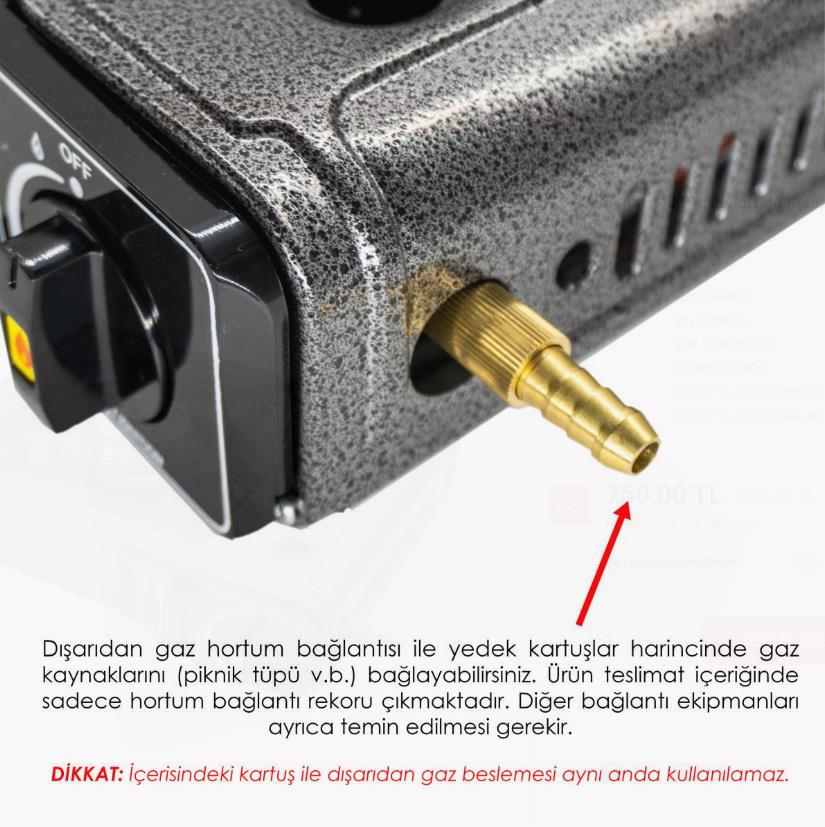 Rox Camping 0103 Tekli Portatif Kamp Ocak, Rüzgarlıklı, Ekstra Gaz Girişli nereden bulurum
