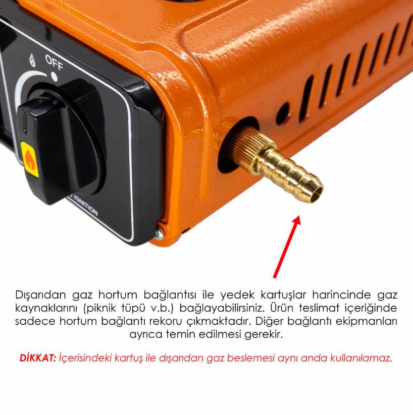 Rox Camping 0189 Tekli Portatif Kamp Ocak - Turuncu, Rüzgarlıklı, Ekstra Gaz Girişli nereden bulurum