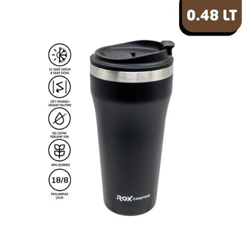 Rox Camping 0190 Kahve Termosu 0.48 Lt - Siyah fiyatı
