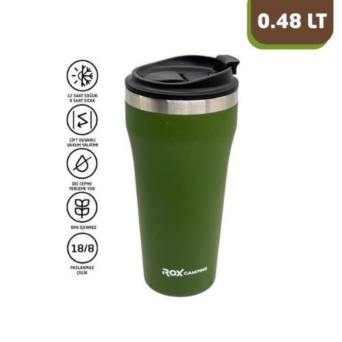 Rox Camping 0191 Kahve Termosu 0.48 Lt - Yeşil fiyatı