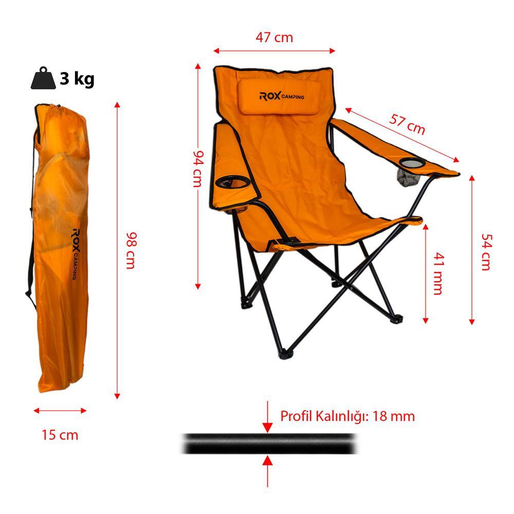 ROX CAMPING KATLANIR KAMP SANDALYESİ - TURUNCU nasıl kullanılır