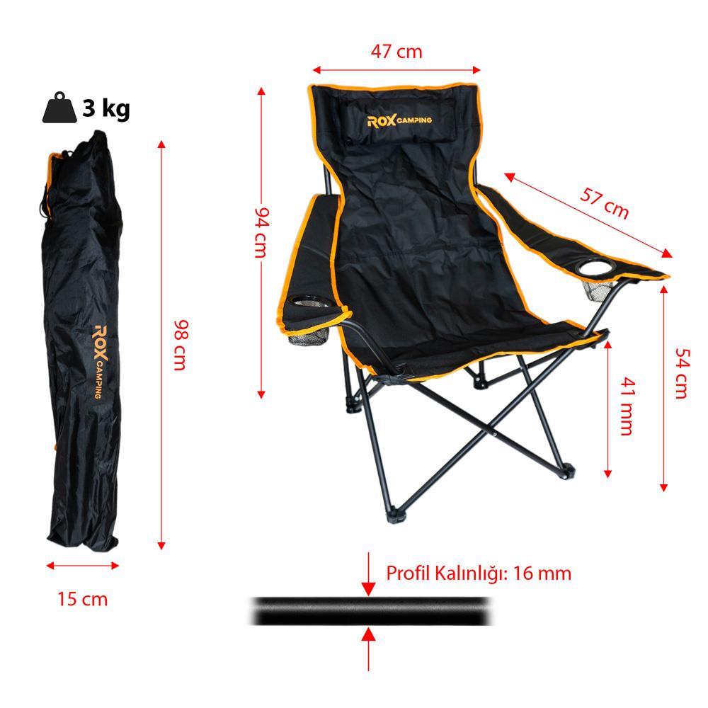 ROX CAMPING KATLANIR KAMP SANDALYESİ - SİYAH nasıl kullanılır