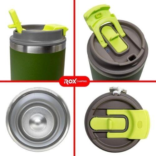 Rox Camping 0194 Pipetli Kahve Termosu 0.48 Lt - Yeşil ne işe yarar
