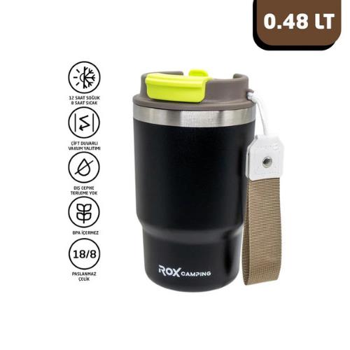 Rox Camping 0193 Pipetli Kahve Termosu 0.48 Lt - Siyah fiyatı