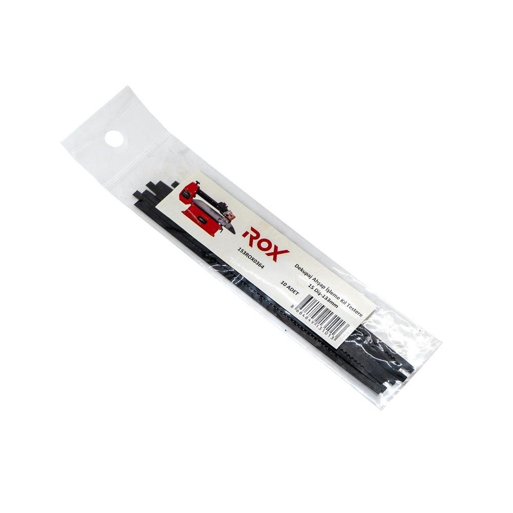 Rox 0364 Dekupaj Kıl Testere Ucu 133 mm Z:15 (10'lu Paket) ne işe yarar