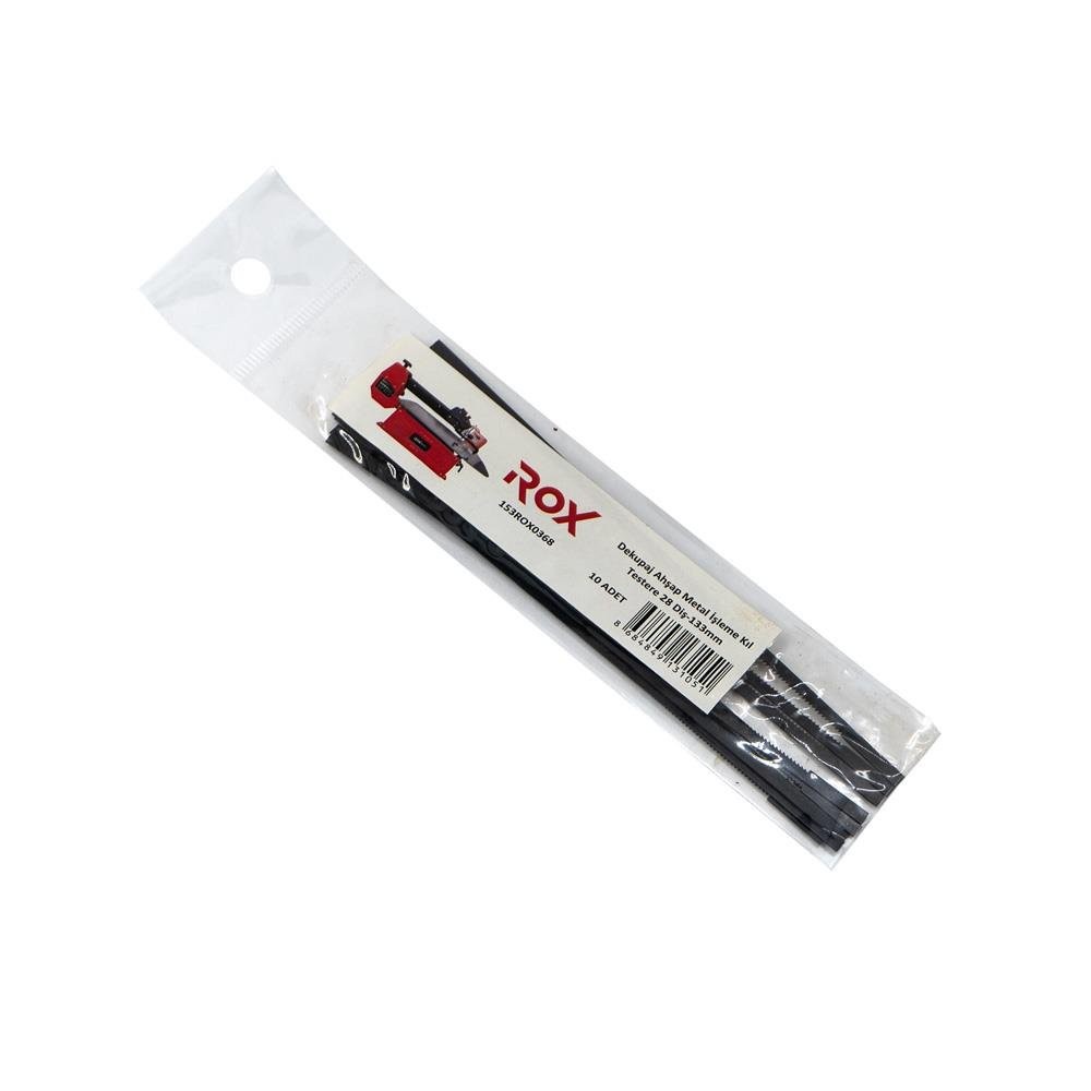 Rox 0368 Dekupaj Kıl Testere Ucu 133 mm Z:28 (10'lu Paket) ne işe yarar