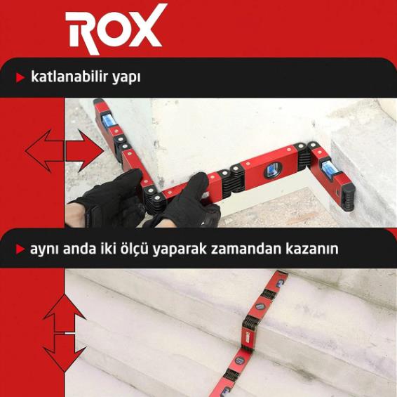 Rox 0176 Mıknatıslı Alüminyum Katlanır Su Terazisi 70 cm ne işe yarar