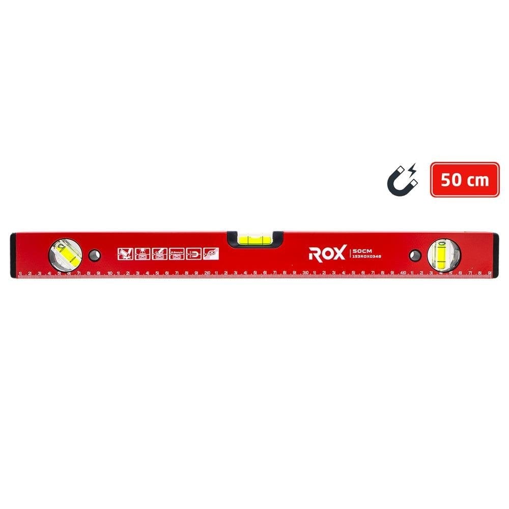 Rox 0348 Mıknatıslı Alüminyum Su Terazisi 50 cm fiyatı