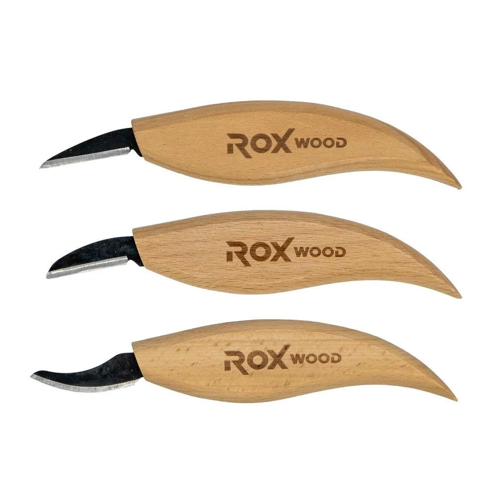 Rox Wood 0376 Ahşap Yontma ve Oyma Bıçağı 3'lü Set nasıl kullanılır