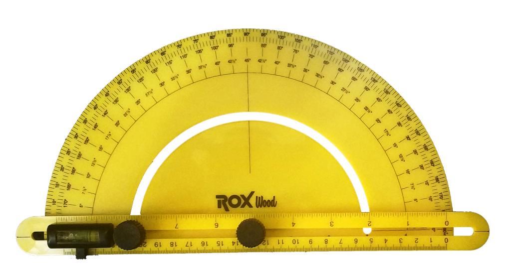 Rox Wood Çok Fonksiyonlu Dereceli Plastik Açı Bulucu Gönye 0-180 Derece fiyatı