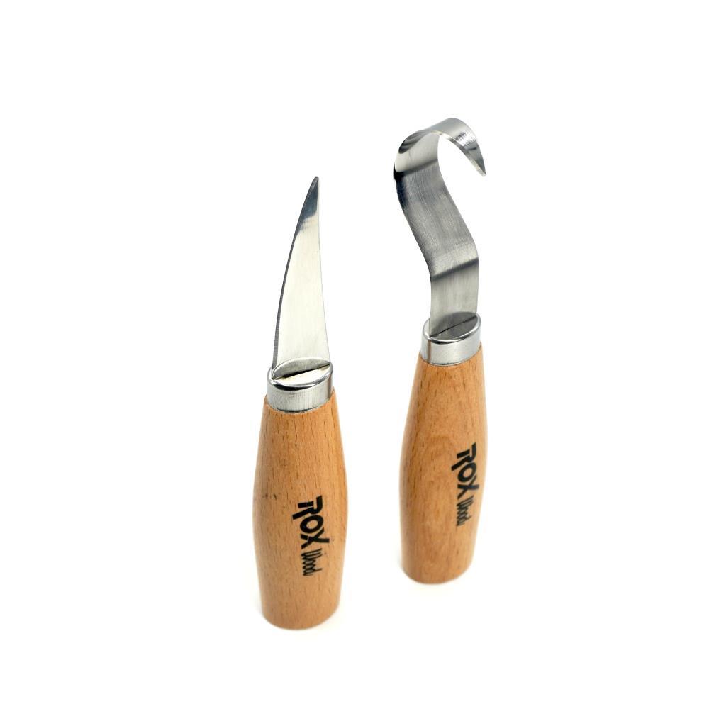 Rox Wood 4505 Ahşap Kaşık Kuksa Oyma Bıçak Seti 2 Parça fiyatı