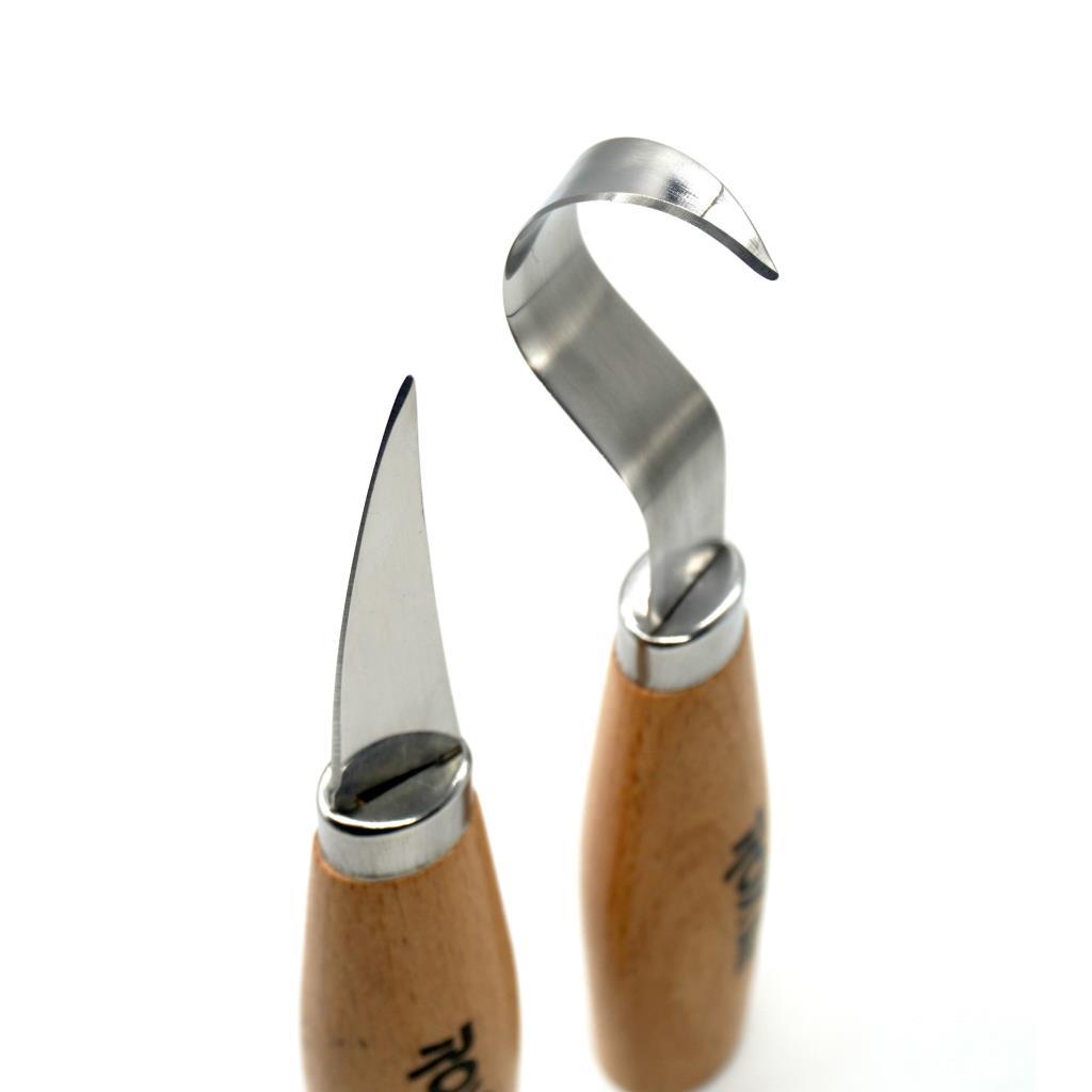 Rox Wood 4505 Ahşap Kaşık Kuksa Oyma Bıçak Seti 2 Parça nasıl kullanılır