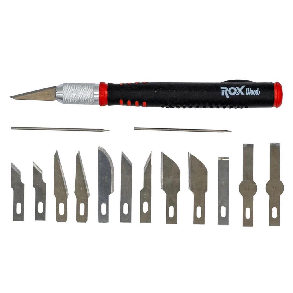 Rox Wood 0180 Pro Neşter Ahşap ve Maket Hobi Bıçak Seti 15 Parça nasıl kullanılır