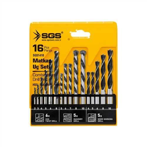 SGS 1418 16 PARÇA AHŞAP/METAL/BETON MATKAP UCU SETİ nasıl kullanılır