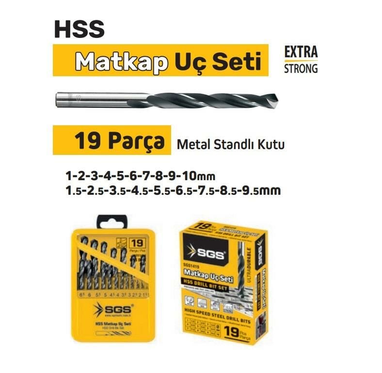 SGS 19 Parça HSS Matkap Ucu Seti nasıl kullanılır