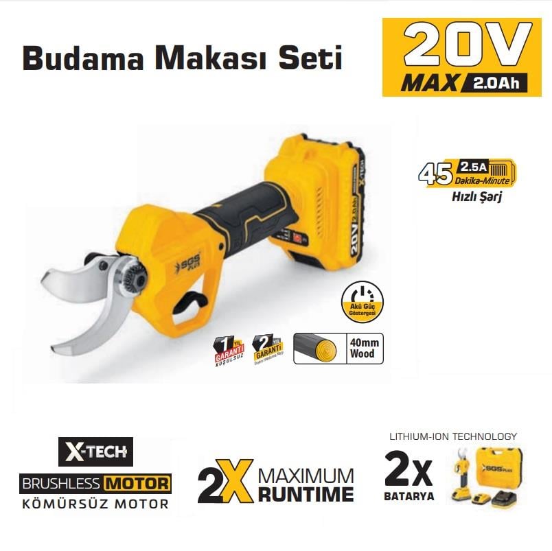SGS 5555 AKÜLÜ BUDAMA MAKASI 20V KÖMÜRSÜZ MOTOR nereden bulurum