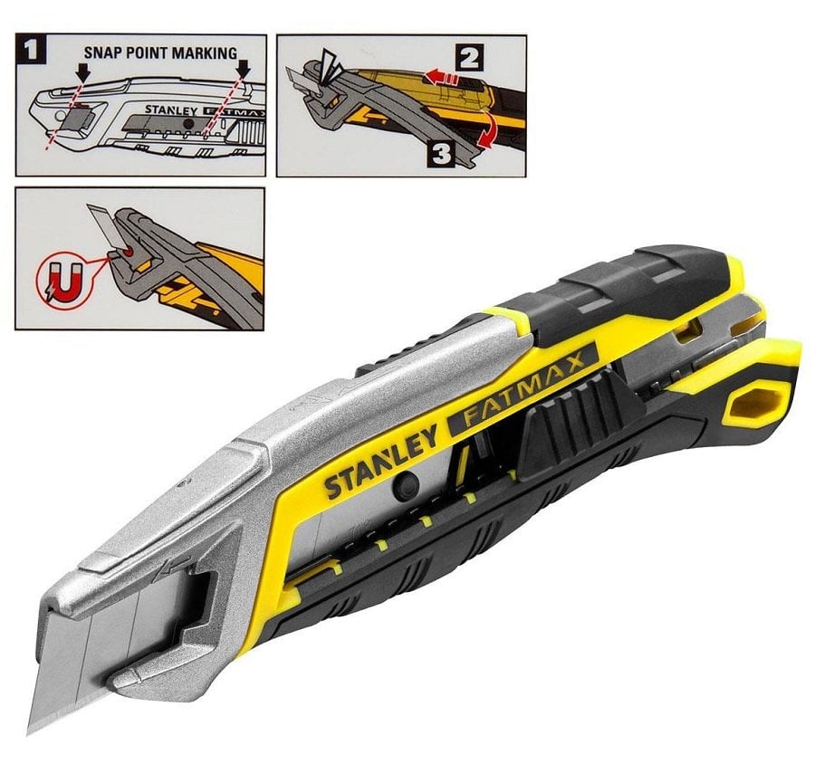 STANLEY 10594 FatMax Metal Gövdeli 18 mm Maket Bıçağı Hızlı Bıçak Kırmalı nasıl kullanılır