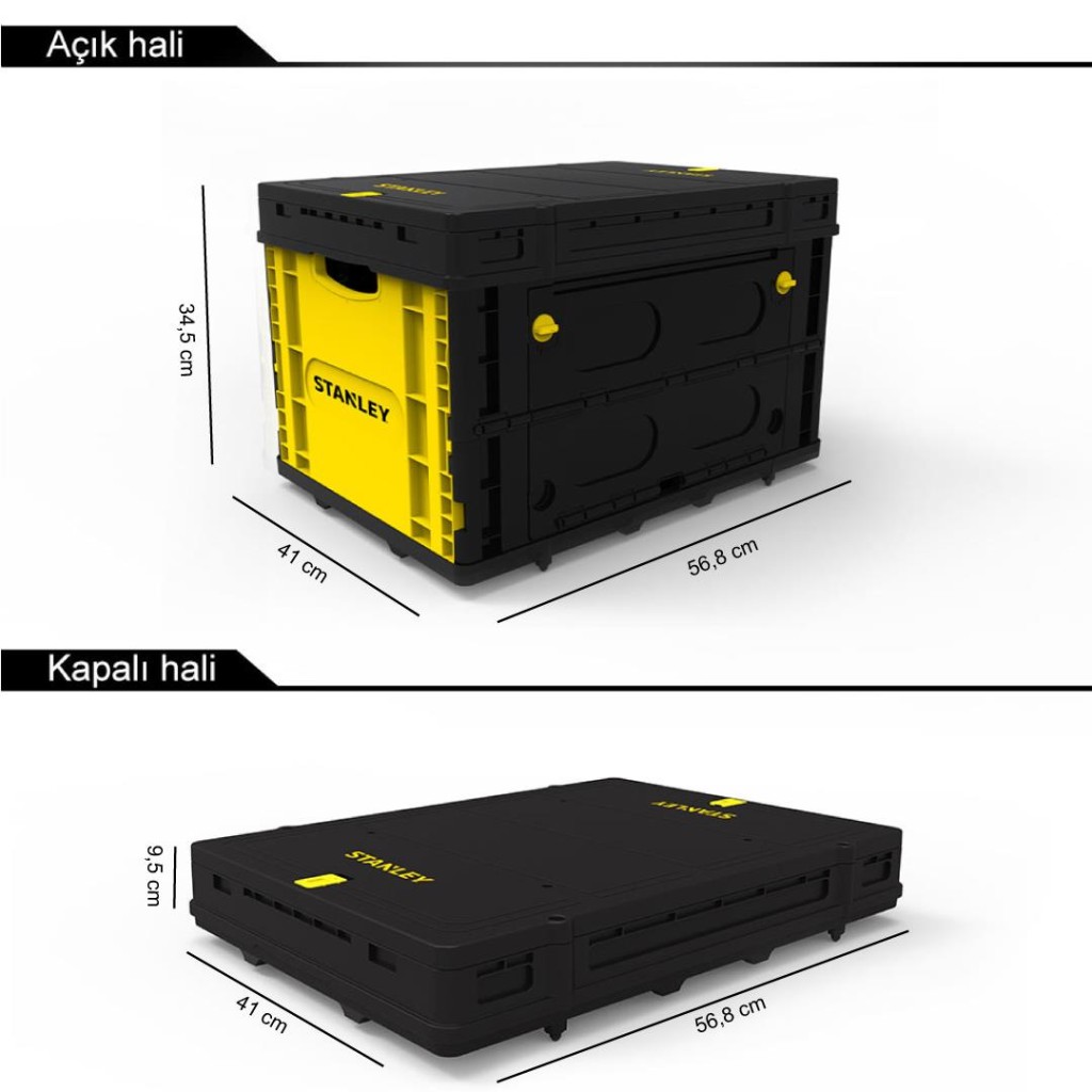 STANLEY FB533L 25Kg Katlanır Kapaklı Çok Amaçlı Taşıma Sepeti nasıl kullanılır