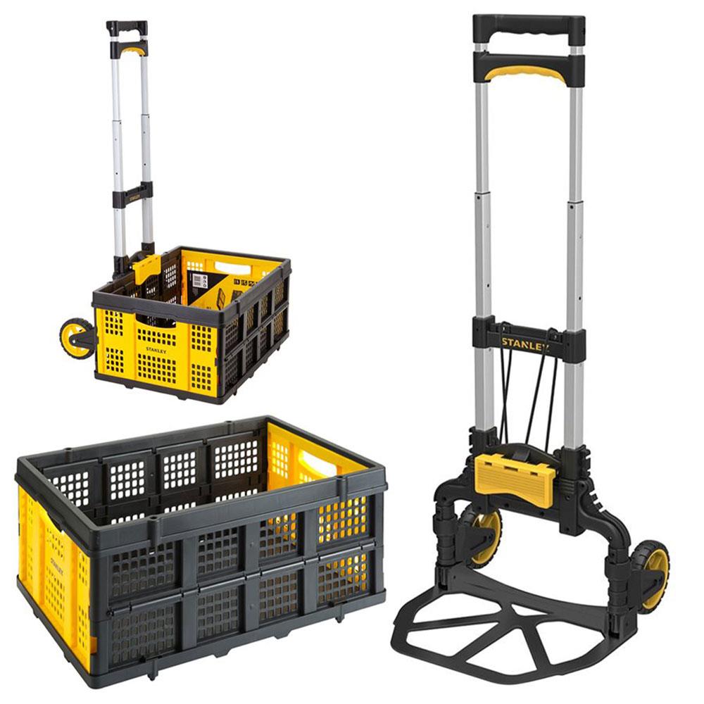 Stanley FT509 70Kg Katlanır Alüminyum El Arabası + FT505 25Kg Katlanır Çok Amaçlı Taşıma Sepeti nasıl kullanılır